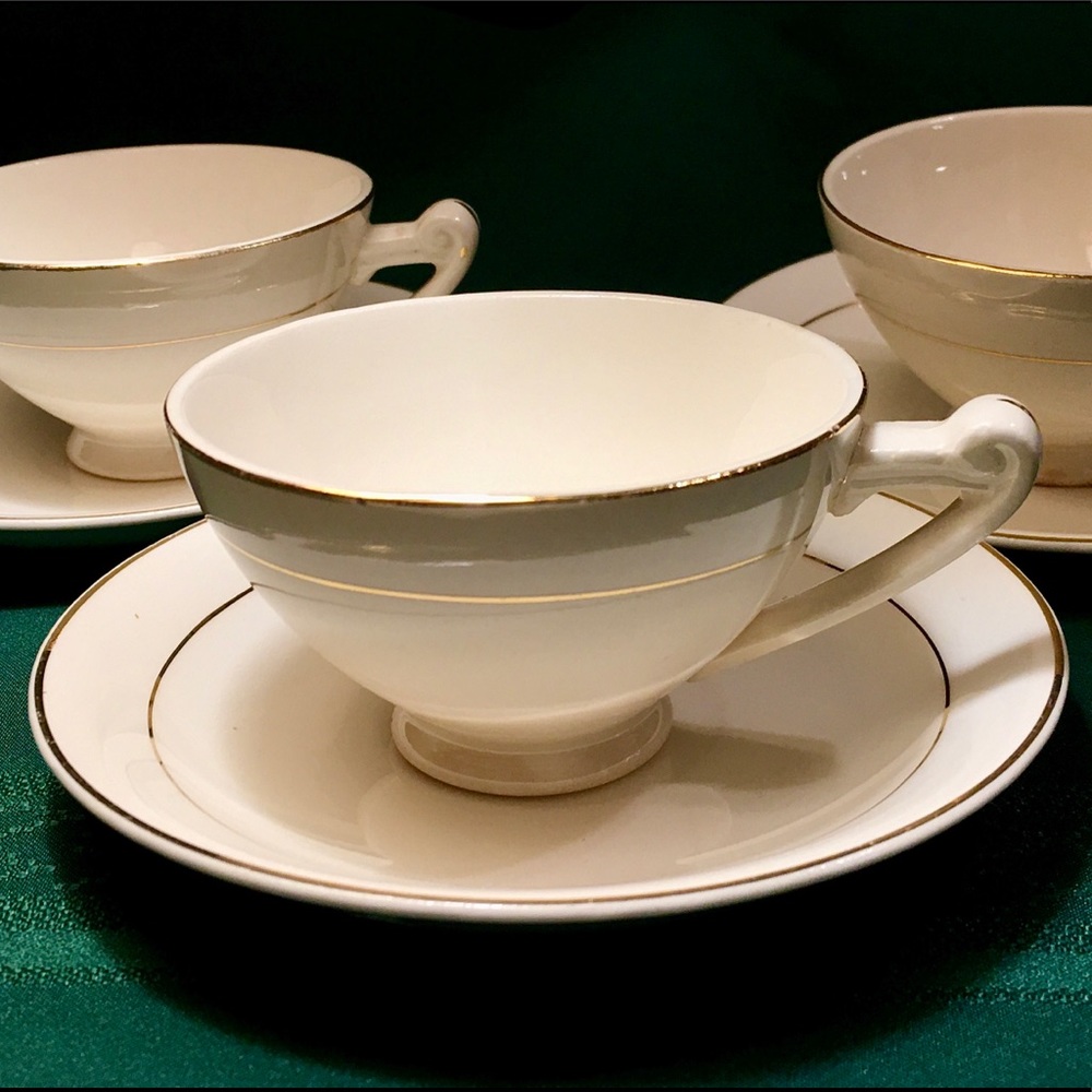 CANONSBURG POTTERY VINTAGE SET OF 3 DEMITASSE CUPS